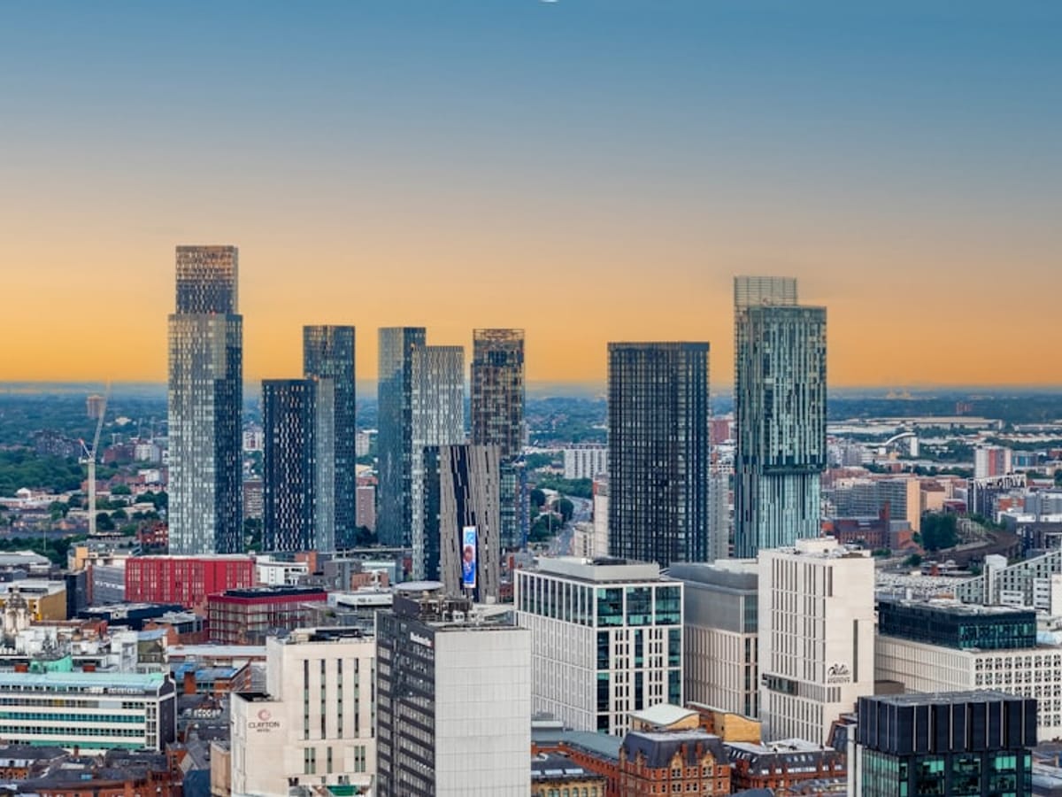 Northern England city skyline